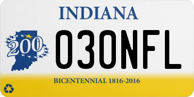 IN license plate 030NFL