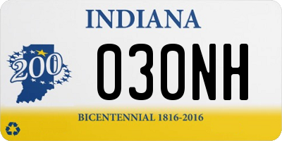 IN license plate 030NH