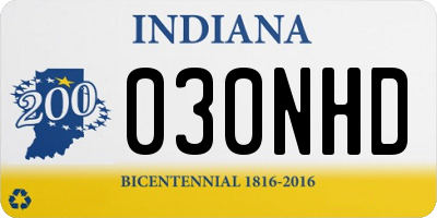 IN license plate 030NHD