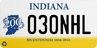 IN license plate 030NHL