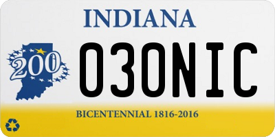 IN license plate 030NIC
