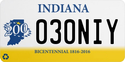 IN license plate 030NIY