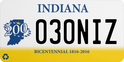 IN license plate 030NIZ