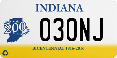IN license plate 030NJ