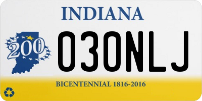 IN license plate 030NLJ