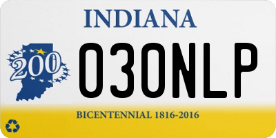 IN license plate 030NLP