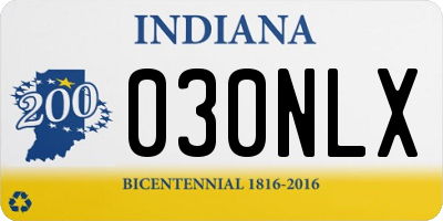 IN license plate 030NLX