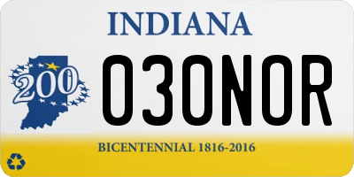 IN license plate 030NOR
