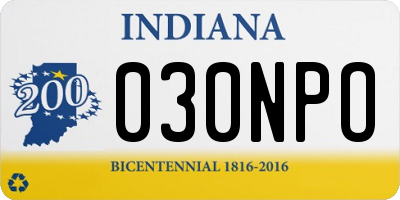IN license plate 030NPO