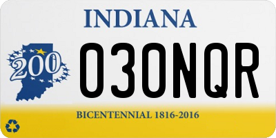 IN license plate 030NQR