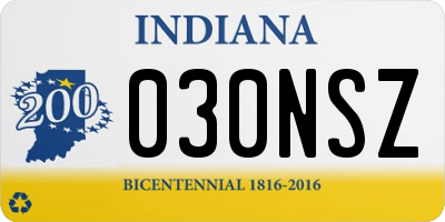 IN license plate 030NSZ