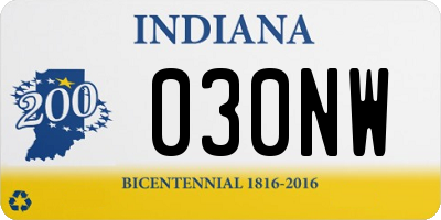 IN license plate 030NW