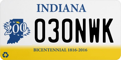 IN license plate 030NWK