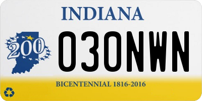 IN license plate 030NWN
