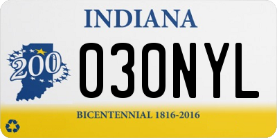 IN license plate 030NYL
