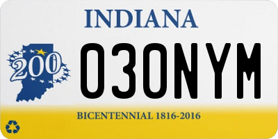 IN license plate 030NYM