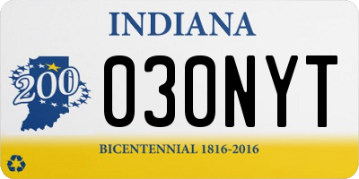 IN license plate 030NYT