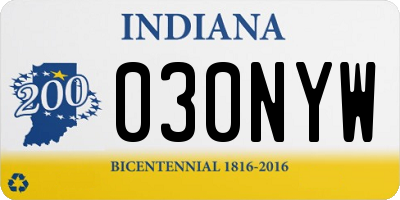 IN license plate 030NYW