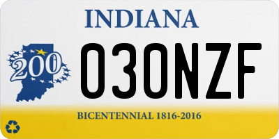 IN license plate 030NZF