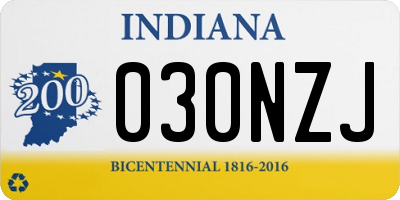 IN license plate 030NZJ