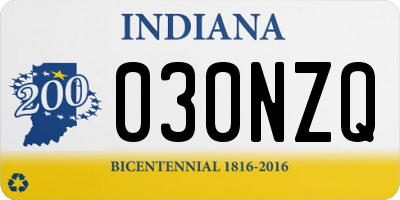 IN license plate 030NZQ