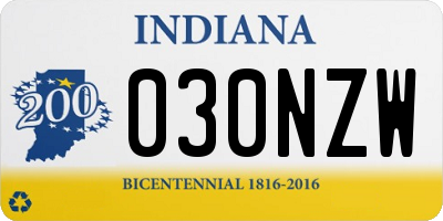 IN license plate 030NZW