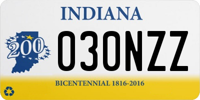 IN license plate 030NZZ