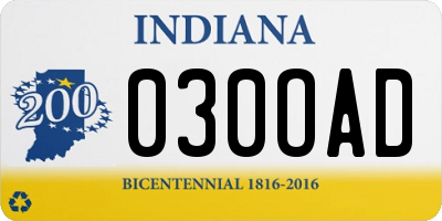 IN license plate 030OAD