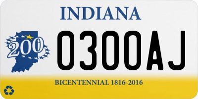 IN license plate 030OAJ