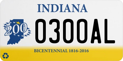 IN license plate 030OAL