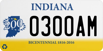IN license plate 030OAM