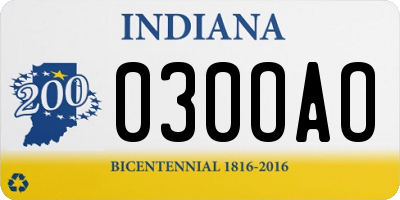 IN license plate 030OAO