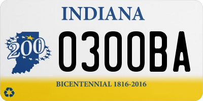 IN license plate 030OBA