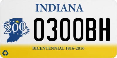 IN license plate 030OBH