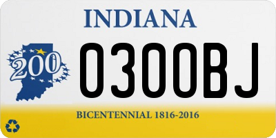 IN license plate 030OBJ