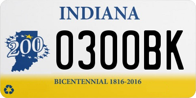 IN license plate 030OBK