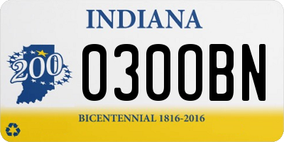 IN license plate 030OBN
