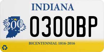 IN license plate 030OBP