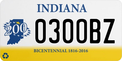 IN license plate 030OBZ