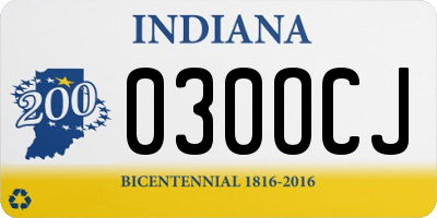 IN license plate 030OCJ