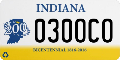 IN license plate 030OCO