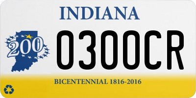 IN license plate 030OCR