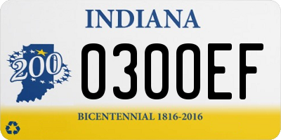 IN license plate 030OEF