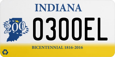 IN license plate 030OEL
