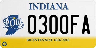 IN license plate 030OFA