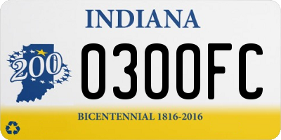 IN license plate 030OFC