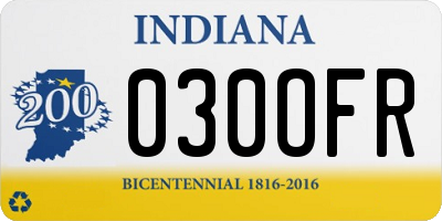 IN license plate 030OFR