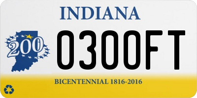 IN license plate 030OFT