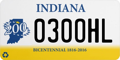 IN license plate 030OHL