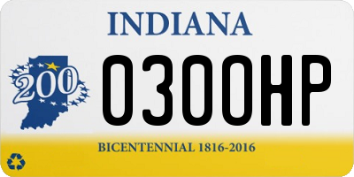 IN license plate 030OHP
